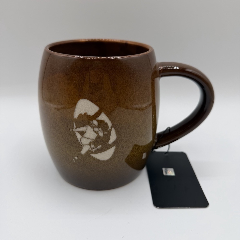 Green Bay Packers Ceramic‎ Coffee Mug 20 oz Brown Throwback Logo Memory Company